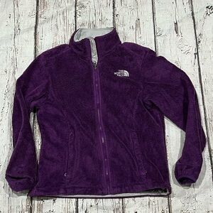 Women's The North Face Plush Purple Zip Up Fleece Jacket